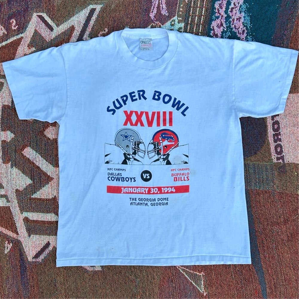 1994 Dallas Cowboys Buffalo Bills Super Bowl Vintage Tee